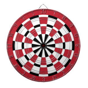 Zwart wit en rood dartboard dartbord