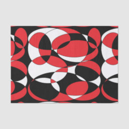 Zwart, wit en rood elliptisch papier