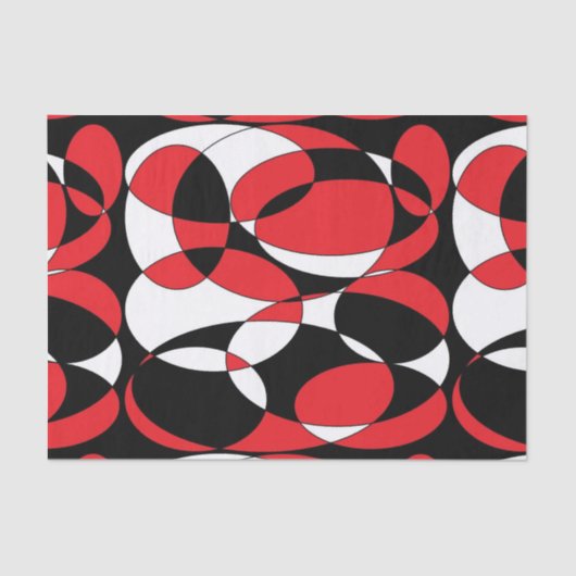 Zwart, wit en rood elliptisch papier (Voorkant)