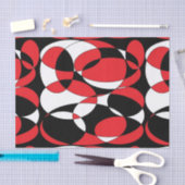 Zwart, wit en rood elliptisch papier (Craft)