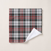 Zwart wit en rood geplakt handdoekje bad handdoek (Wasdoekje)