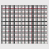 Zwart wit en rood geplakt omslagpapier cadeaupapier (Vlak)