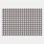 Zwart wit en rood geplakt papierpakket inpakpapier vel (Voorkant)