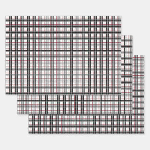 Zwart wit en rood geplakt papierpakket inpakpapier vel