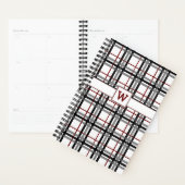 Zwart wit en rood geplakt planner (Display)