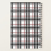 Zwart wit en rood geplakt planner (Achterkant)
