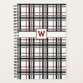 Zwart wit en rood geplakt planner (Voorkant)