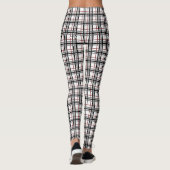 Zwart wit en rood geruit leggings (Achterkant)