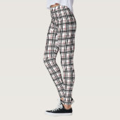 Zwart wit en rood geruit leggings (Links)