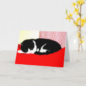 Zwart, wit en rood kaart (Gele Bloem)