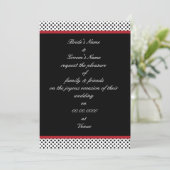 Zwart, wit en rood kaart (Staand voorkant)