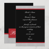 Zwart, wit en rood kaart (Voorkant / Achterkant)