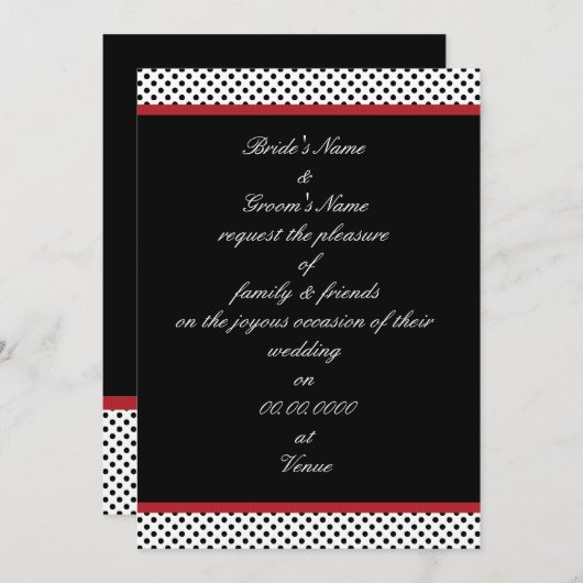 Zwart, wit en rood kaart (Voorkant / Achterkant)