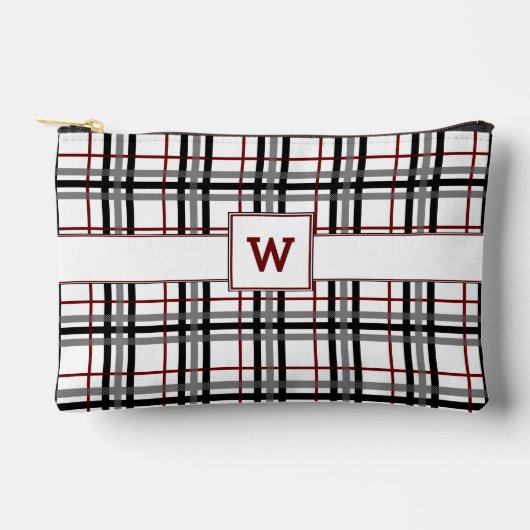 Zwart Wit en Rood Karo Etui (Voorkant)