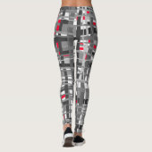 zwart, wit en rood leggings (Achterkant)