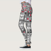 zwart, wit en rood leggings (Links)