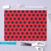 Zwart-wit en rood middelmatig podium pochingpapier tissuepapier (Craft)