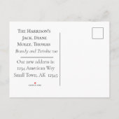 Zwart, Wit en Rood Nieuwe Adres Aankondiging (Achterkant)