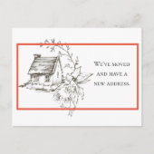 Zwart, Wit en Rood Nieuwe Adres Aankondiging (Voorkant)