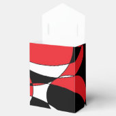 Zwart, wit en rood partij gunst doos bedankdoosjes (Geopend)