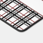 Zwart Wit en Rood Plaid Bureaumat (Hoek)