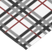Zwart Wit en Rood Plaid Tafelkleed (Gekanteld)