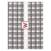 Zwart Wit en Rood Plaid Tafelkleed (Voorkant)