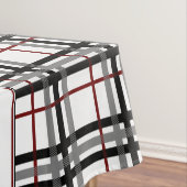Zwart Wit en Rood Plaid Tafelkleed (Voorbeeld)