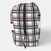 Zwart Wit en Rood Plaid Toilettasje (Rechts)