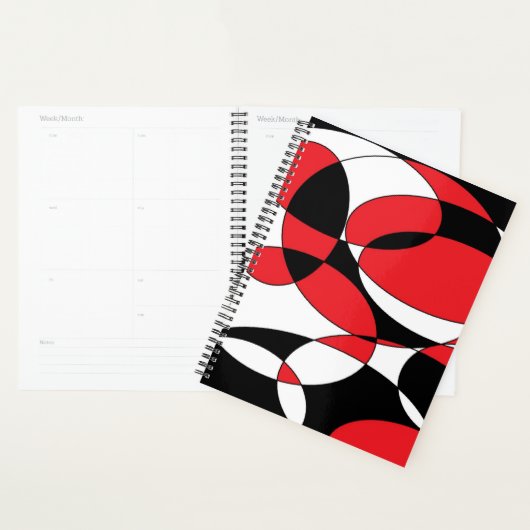 Zwart, wit en rood planner (Display)