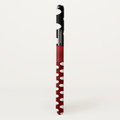 Zwart, wit en rood pokdot iPhone X Hoesje (Achterkant / rechts)