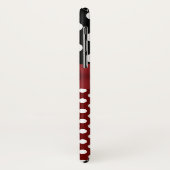 Zwart, wit en rood pokdot iPhone X Hoesje (Achterkant/links)
