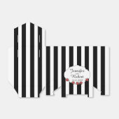 Zwart Wit en Rood Rose Bruiloft Favor Box Bedankdoosjes (Uitgevouwen)