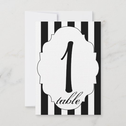 Zwart Wit en Rood Rose Bruiloft Tafel Nummer Kaart (Voorkant)