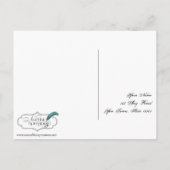 Zwart Wit en Rood Rose RSVP Briefkaart (Achterkant)