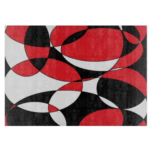 Zwart, wit en rood snijplank (Voorkant)