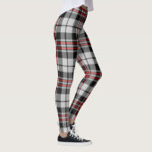 Zwart wit en rood speldenband leggings (Rechts)