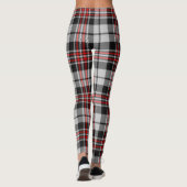 Zwart wit en rood speldenband leggings (Achterkant)