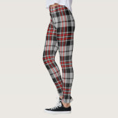 Zwart wit en rood speldenband leggings (Links)