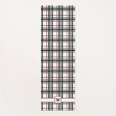 Zwart wit en rood speldenjoga yogamat (Voorkant)