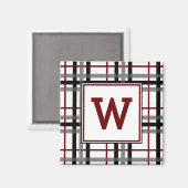 Zwart wit en rood speldennet magneet (Voorkant / Achterkant)