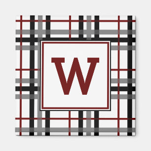 Zwart wit en rood speldennet magneet