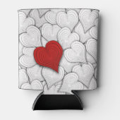 Zwart wit en rood uithangpatroon blikjeskoeler (Voorkant)