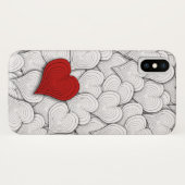 Zwart wit en rood uithangpatroon Case-Mate iPhone case (Achterkant (horizontaal))