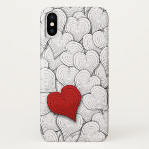 Zwart wit en rood uithangpatroon Case-Mate iPhone case