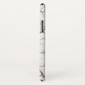 Zwart wit en rood uithangpatroon Case-Mate iPhone case (Achterkant / rechts)