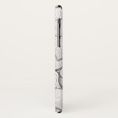 Zwart wit en rood uithangpatroon Case-Mate iPhone case (Achterkant/links)