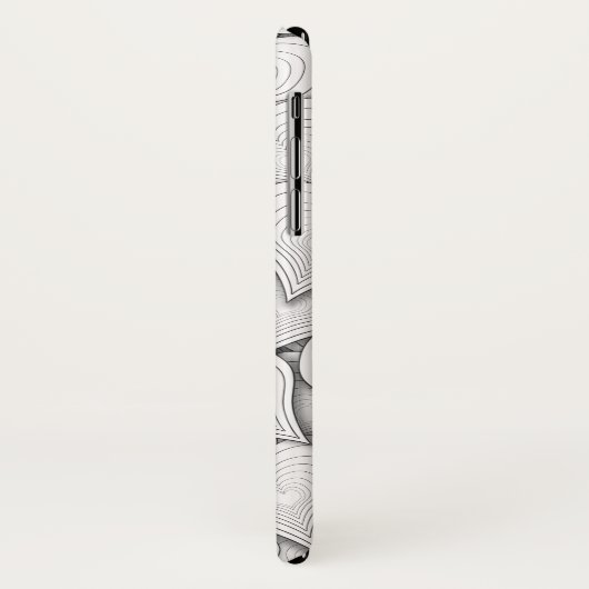 Zwart wit en rood uithangpatroon Case-Mate iPhone case (Achterkant/links)