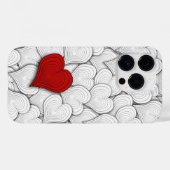 Zwart wit en rood uithangpatroon Case-Mate iPhone case (Achterkant (horizontaal))