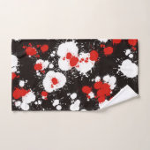 Zwart, wit en rood verf Splatter Bad Handdoek (Handdoek)